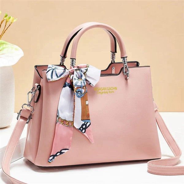 Women Leather Shoulder Bag With Long Belt